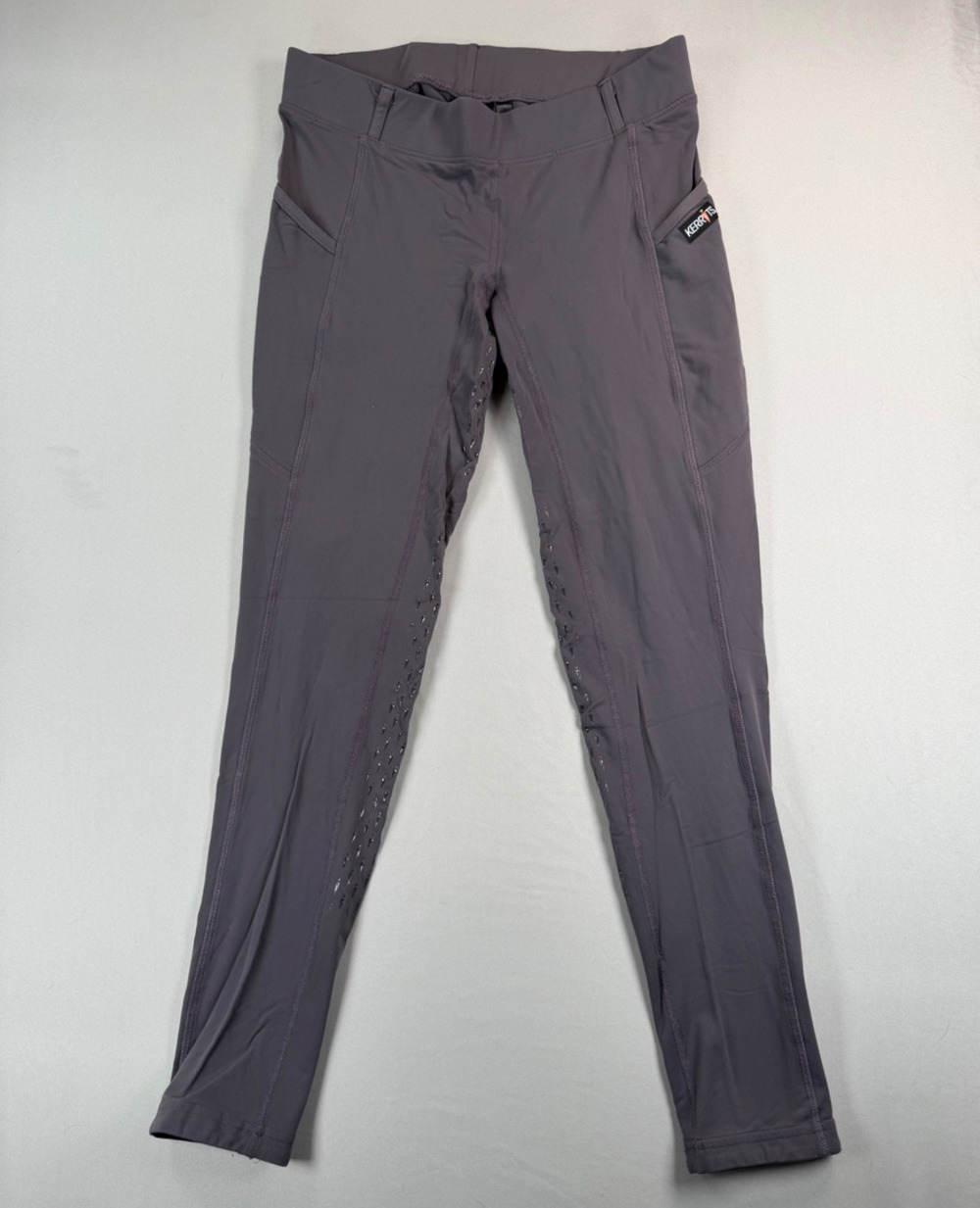 Kerrit's IceFil Full Seat Riding Tights with Pockets in Grey (Women's Large)